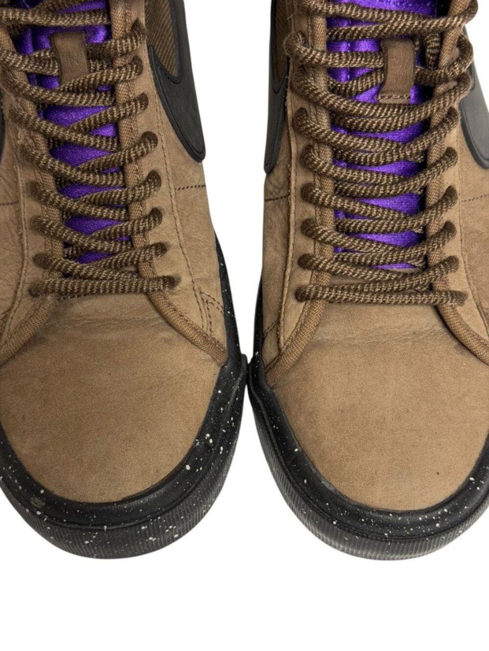Nike SB Zoom Blazer Booties  Shoes Womens Leather Brown Purple 5.5 - Picture 4 of 10